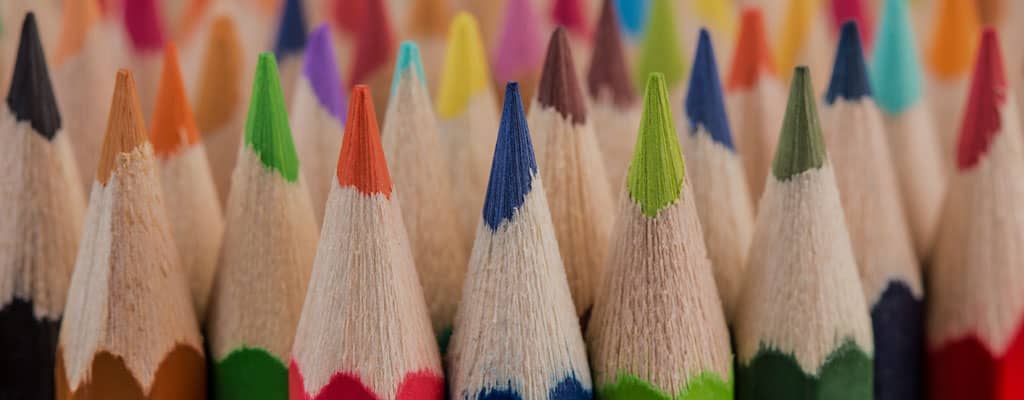 Set of coloured pencils